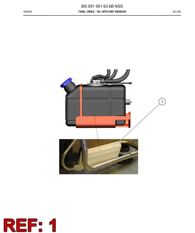 BG00646244a BG 006 462 44a Filter, Suction - Sandvik Technical Drawing