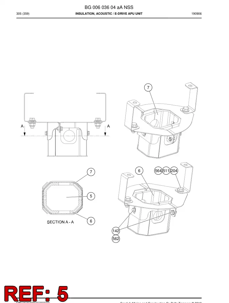 BG00646513a BG 006 465 13a Insulation - Sandvik Technical Drawing