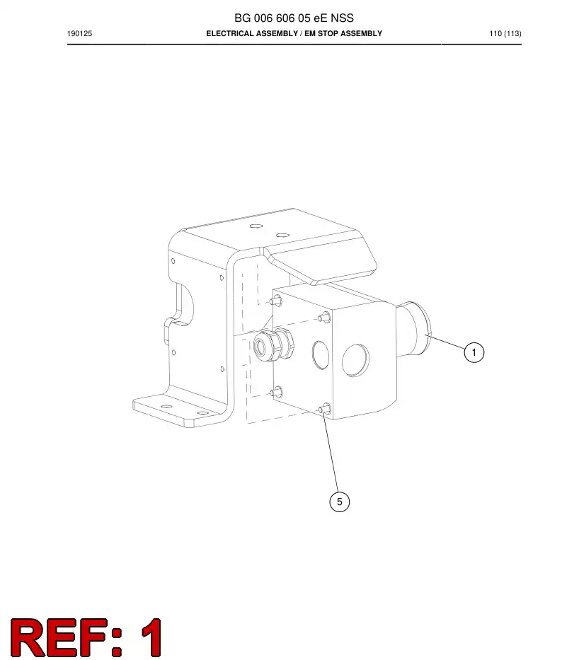 BG00647382c BG 006 473 82c Cable Assembly - Sandvik Technical Drawing