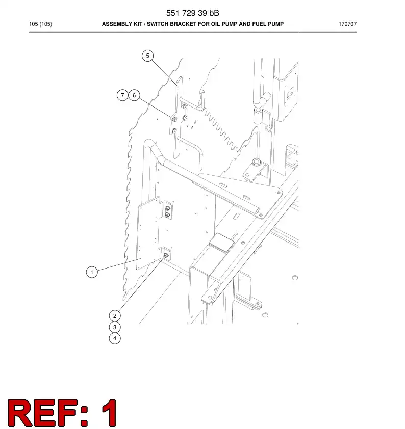 BG00647516a BG 006 475 16a Bracket - Sandvik Technical Drawing