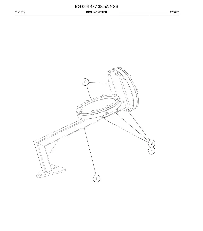 BG00647738a BG 006 477 38a Inclinometer - Sandvik Technical Drawing