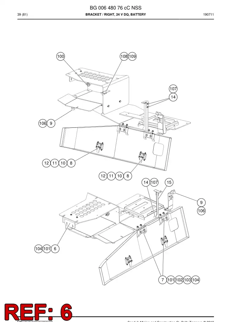 BG00648208a BG 006 482 08a Plate - Sandvik Technical Drawing