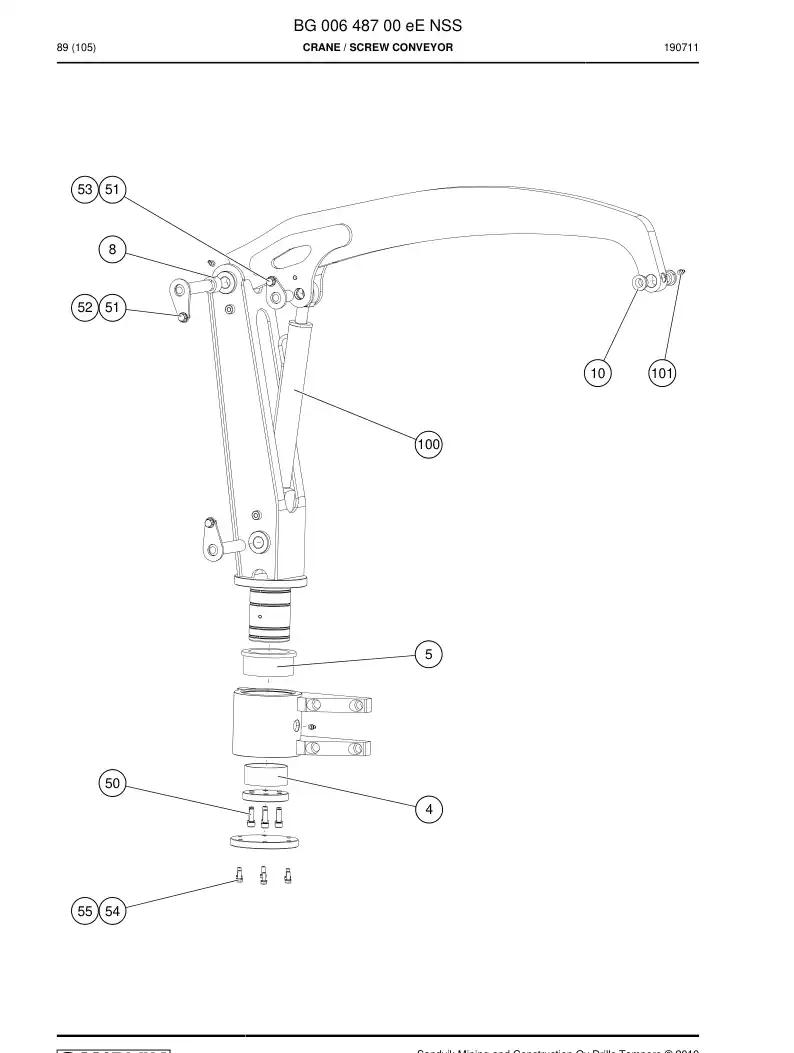 BG00648700e BG 006 487 00e Crane - Sandvik Technical Drawing