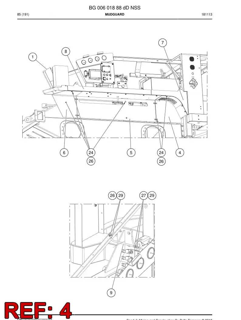 BG00648964a BG 006 489 64a Plate, Cover - Sandvik Technical Drawing