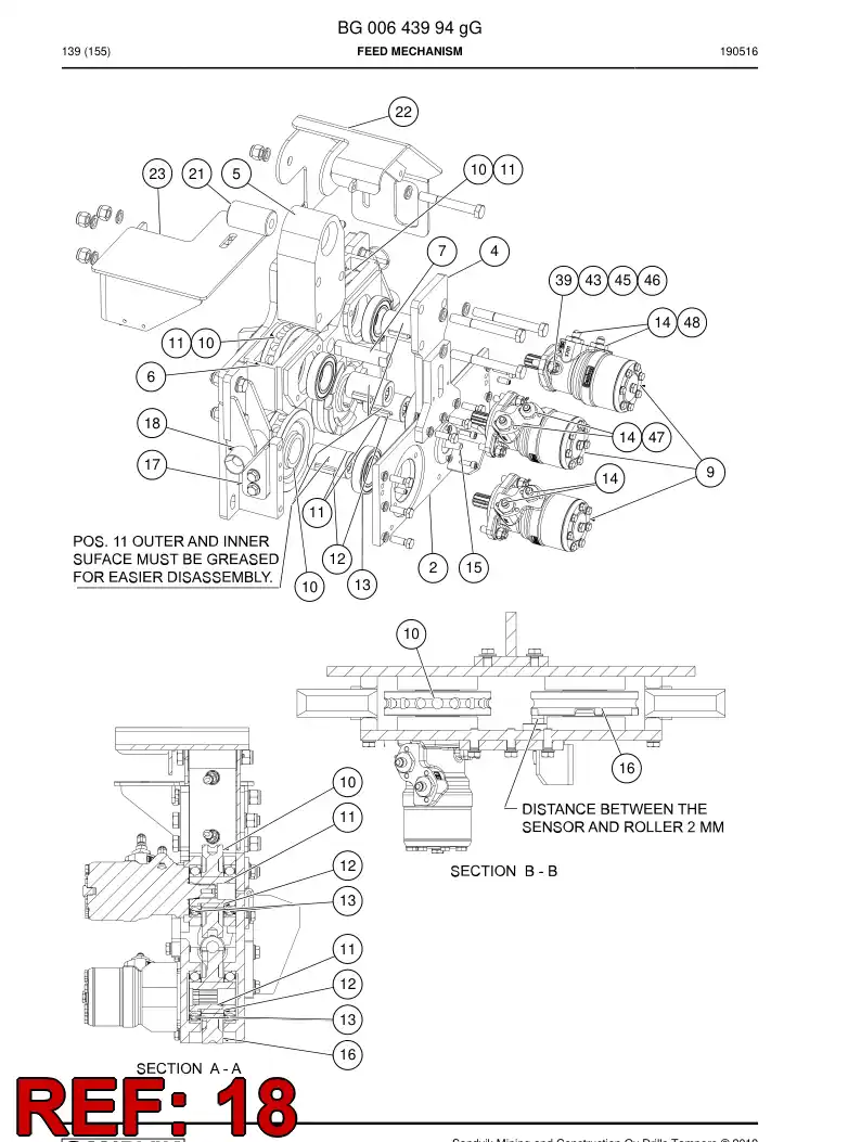 BG00649230a BG 006 492 30a Support - Sandvik Technical Drawing