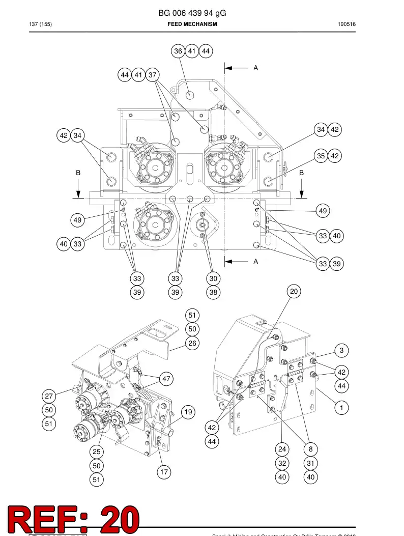 BG00651367a BG 006 513 67a Pin, Locking - Sandvik Technical Drawing