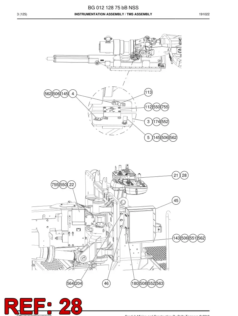 BG00651569a BG 006 515 69a Plate, Mounting - Sandvik Technical Drawing