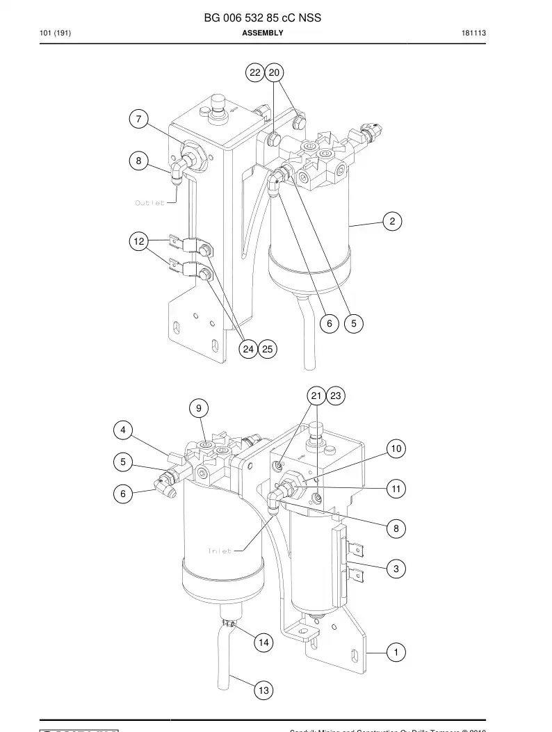BG00653285c BG 006 532 85c Assembly - Sandvik Technical Drawing