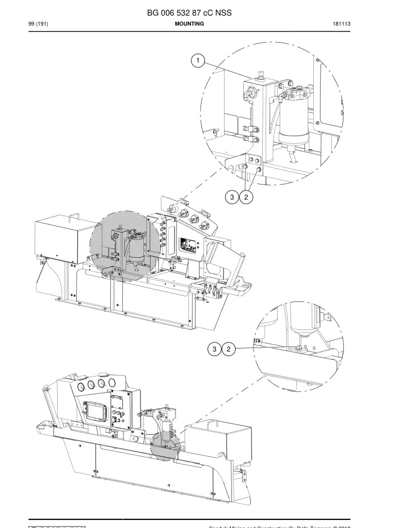 BG00653287c BG 006 532 87c Mounting - Sandvik Technical Drawing