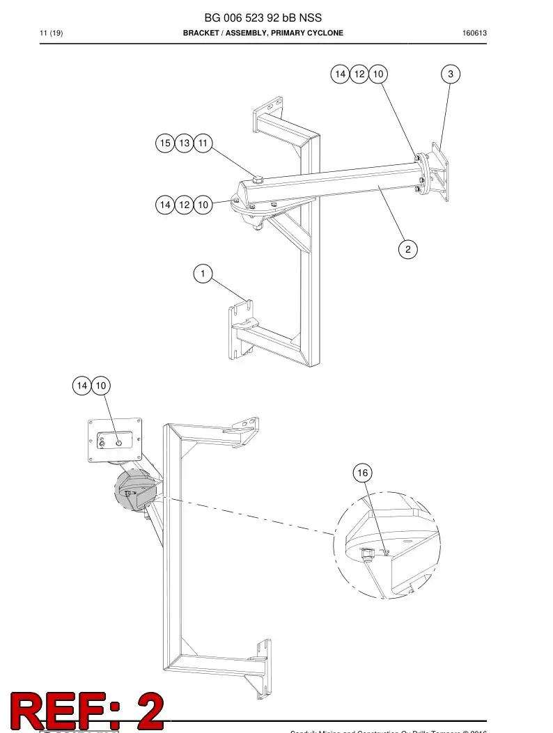 BG00653407a BG 006 534 07a Beam - Sandvik Technical Drawing