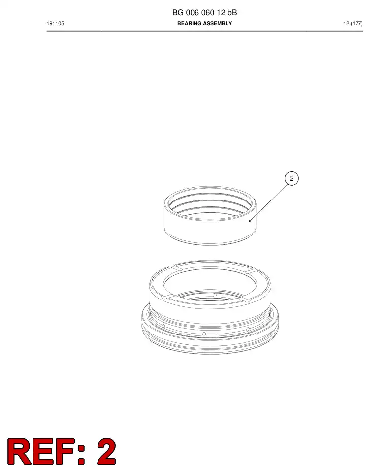 BG00653584b BG 006 535 84b Bushing, Bearing - Sandvik Technical Drawing
