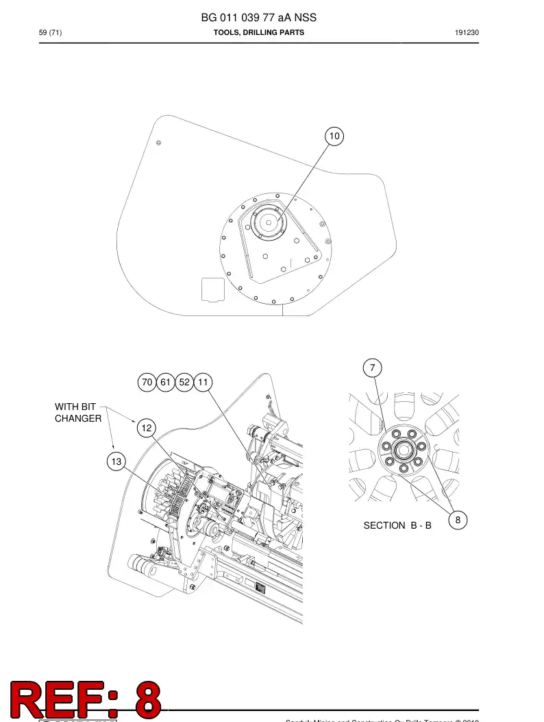 BG00653970a BG 006 539 70a Plate - Sandvik Technical Drawing