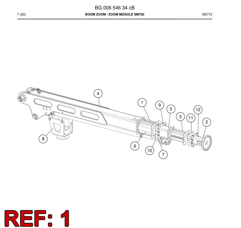 BG00654638a BG 006 546 38a Slipper Pad - Sandvik Technical Drawing
