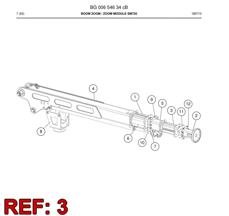 BG00654644a BG 006 546 44a Slipper Pad - Sandvik Technical Drawing