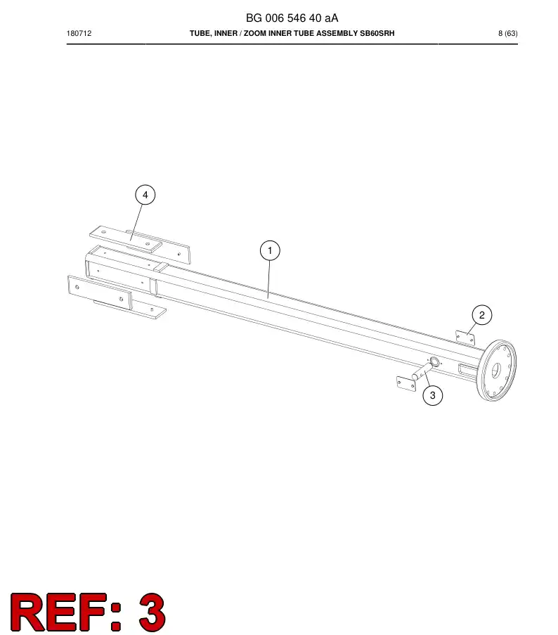 BG00654656a BG 006 546 56a Pin - Sandvik Technical Drawing
