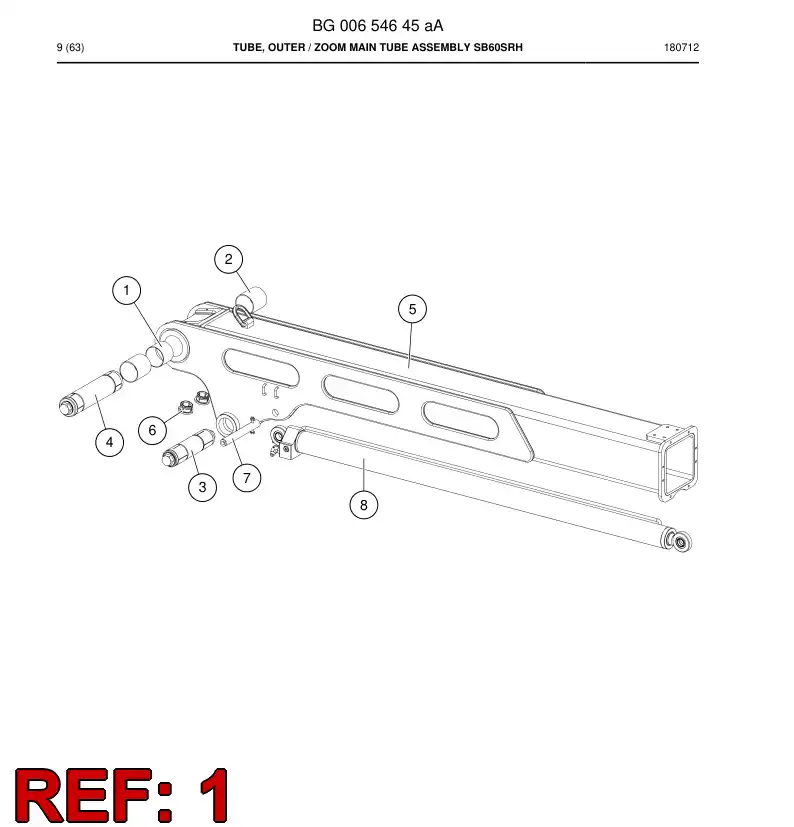 BG00654658a BG 006 546 58a Bushing - Sandvik Technical Drawing