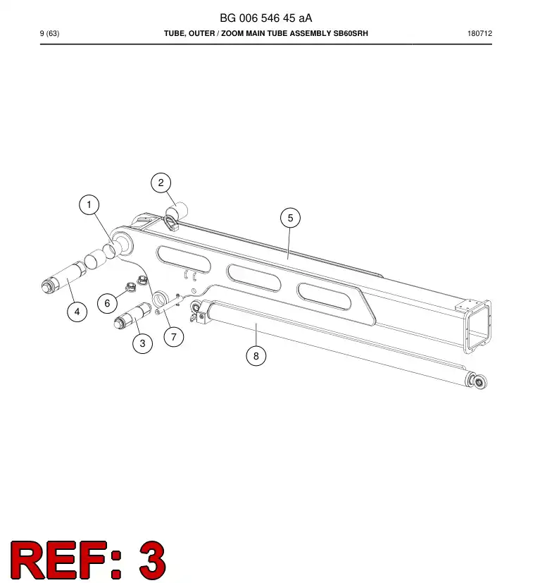BG00654661a BG 006 546 61a Pin - Sandvik Technical Drawing