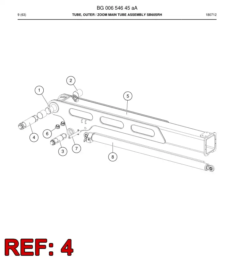BG00654683a BG 006 546 83a Pin - Sandvik Technical Drawing
