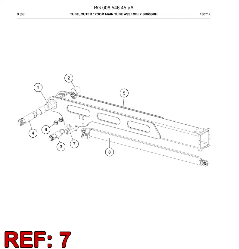 BG00654693a BG 006 546 93a Pin - Sandvik Technical Drawing