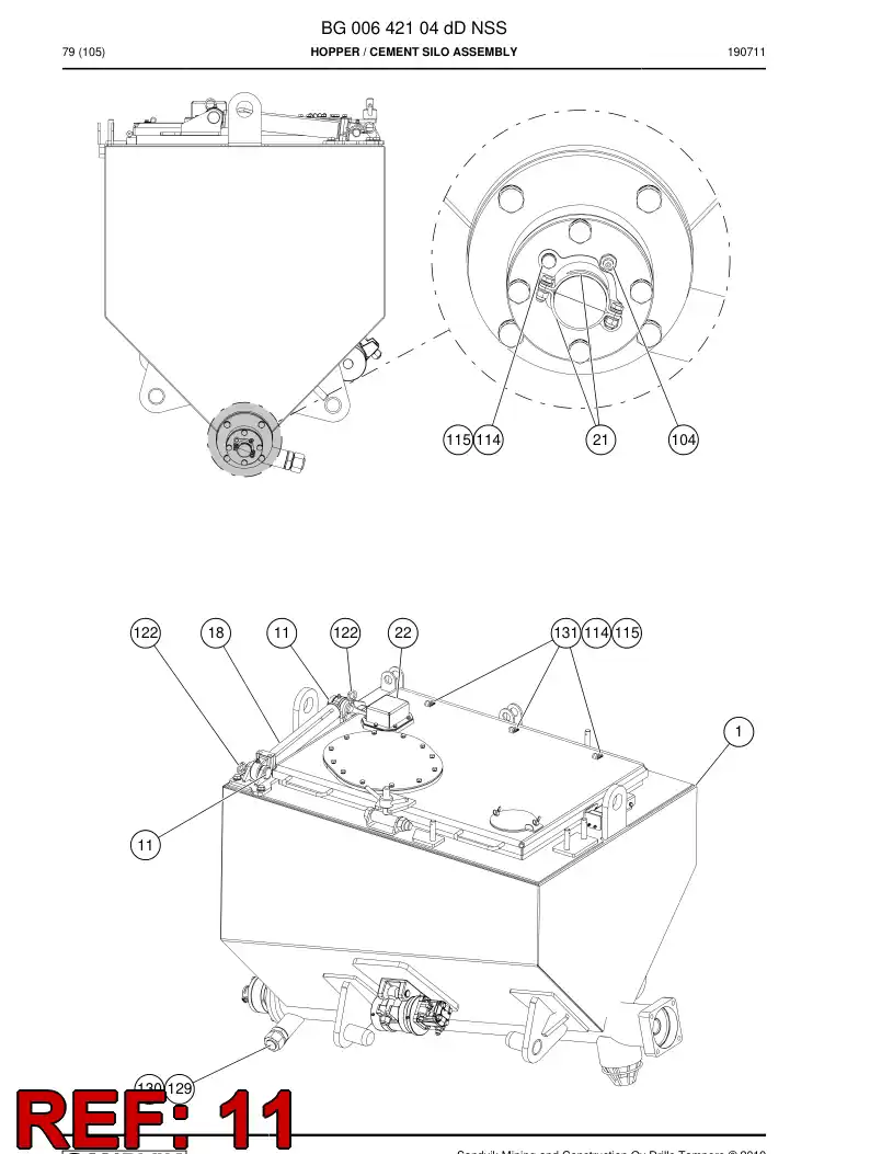 BG00654987a BG 006 549 87a Pin, Clevis - Sandvik Technical Drawing