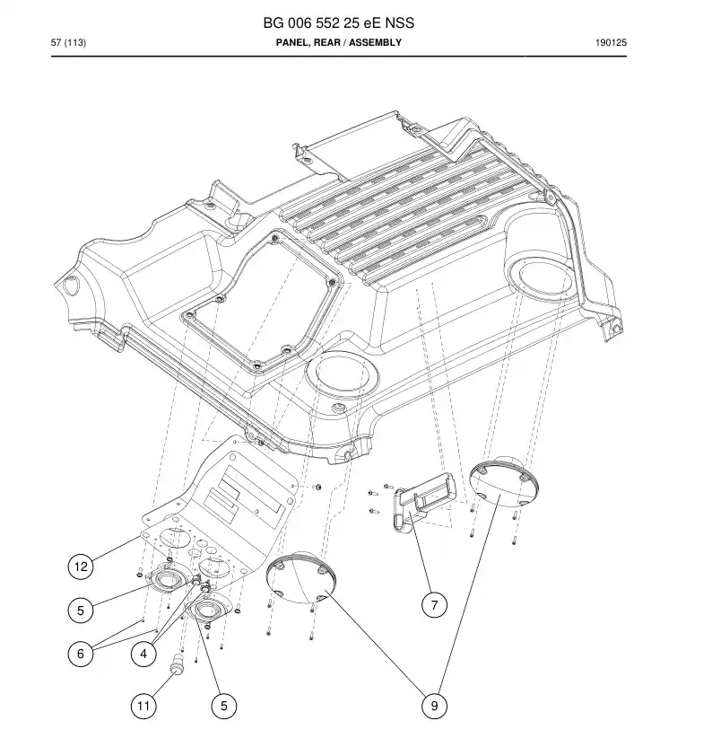 BG00655225e BG 006 552 25e PRING, REAR - Sandvik Technical Drawing