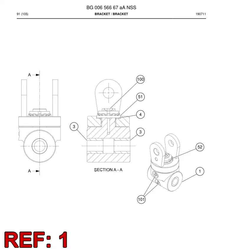 BG00656953a BG 006 569 53a SEAL - Sandvik Technical Drawing