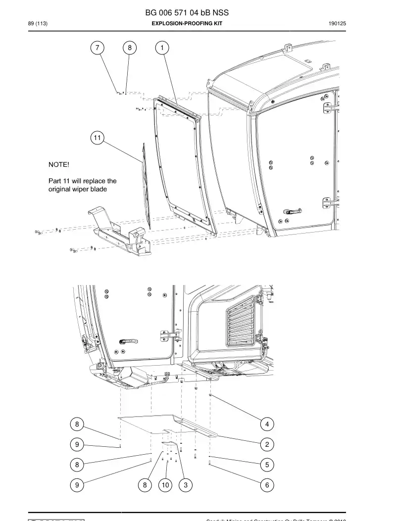 BG00657104b BG 006 571 04b Explosion-Proofing Kit - Sandvik Technical Drawing