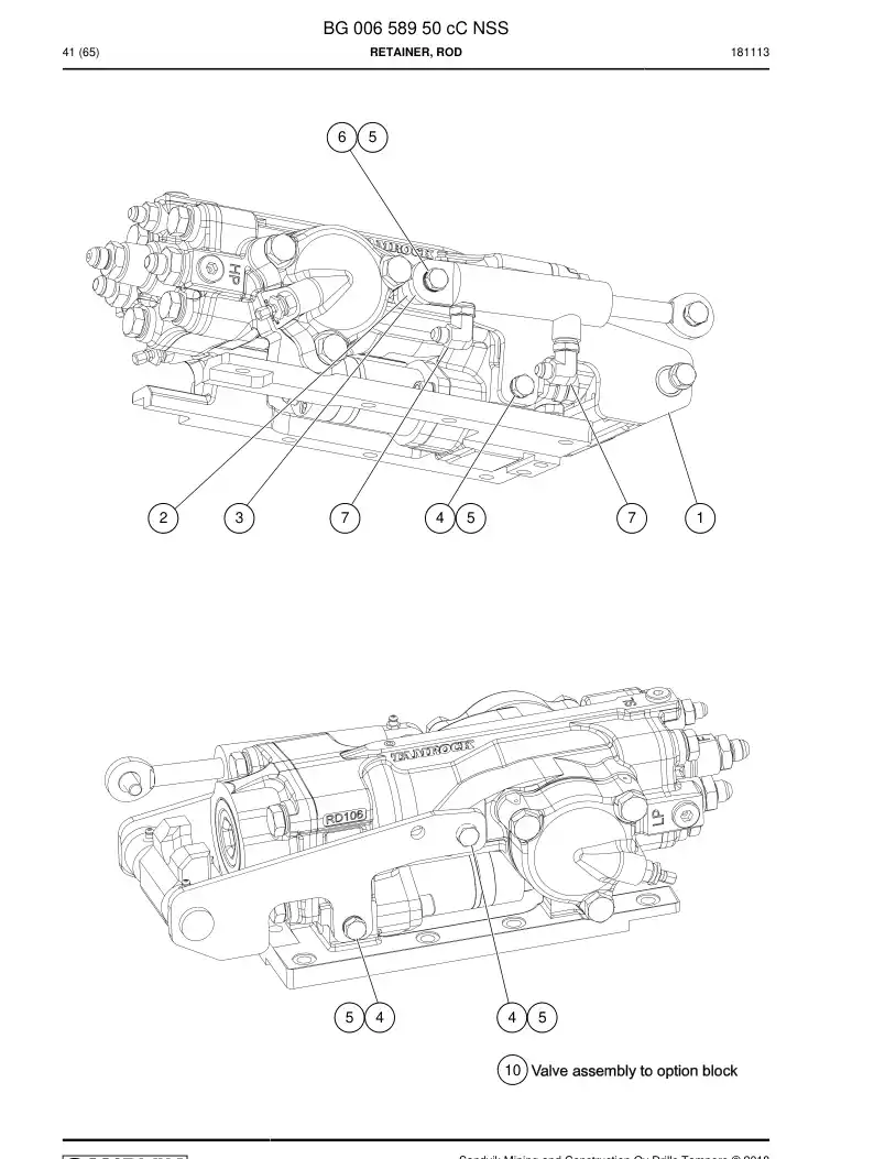 BG00658950c BG 006 589 50c Retainer, Rod - Sandvik Technical Drawing