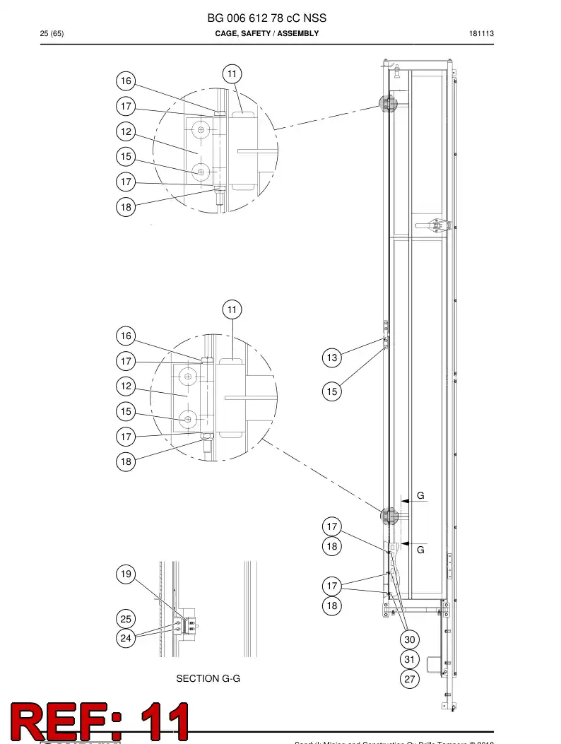 BG00660002a BG 006 600 02a Piece, Fastening - Sandvik Technical Drawing