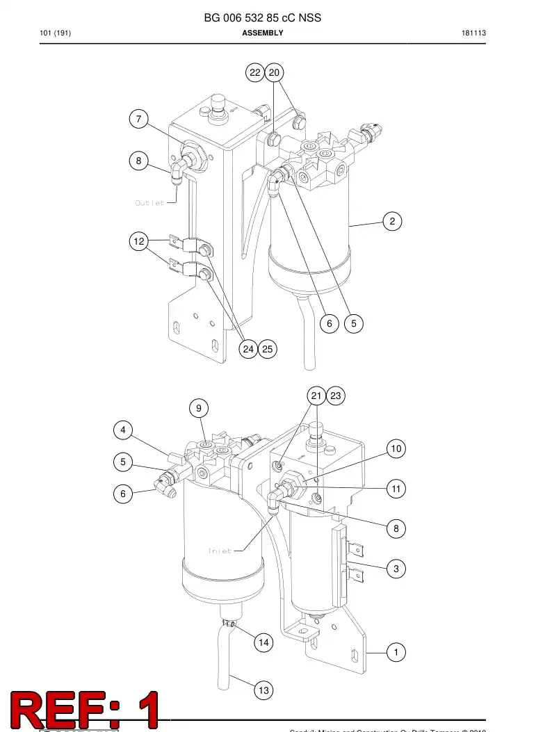BG00660459b BG 006 604 59b Bracket - Sandvik Technical Drawing
