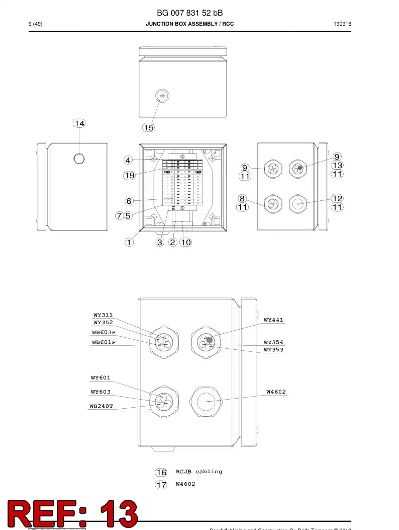 BG00660594a BG 006 605 94a Seal, Rubber - Sandvik Technical Drawing