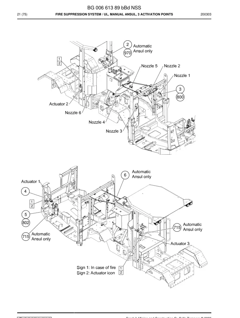 BG00661389b BG 006 613 89b Fire Suppression System - Sandvik Technical Drawing