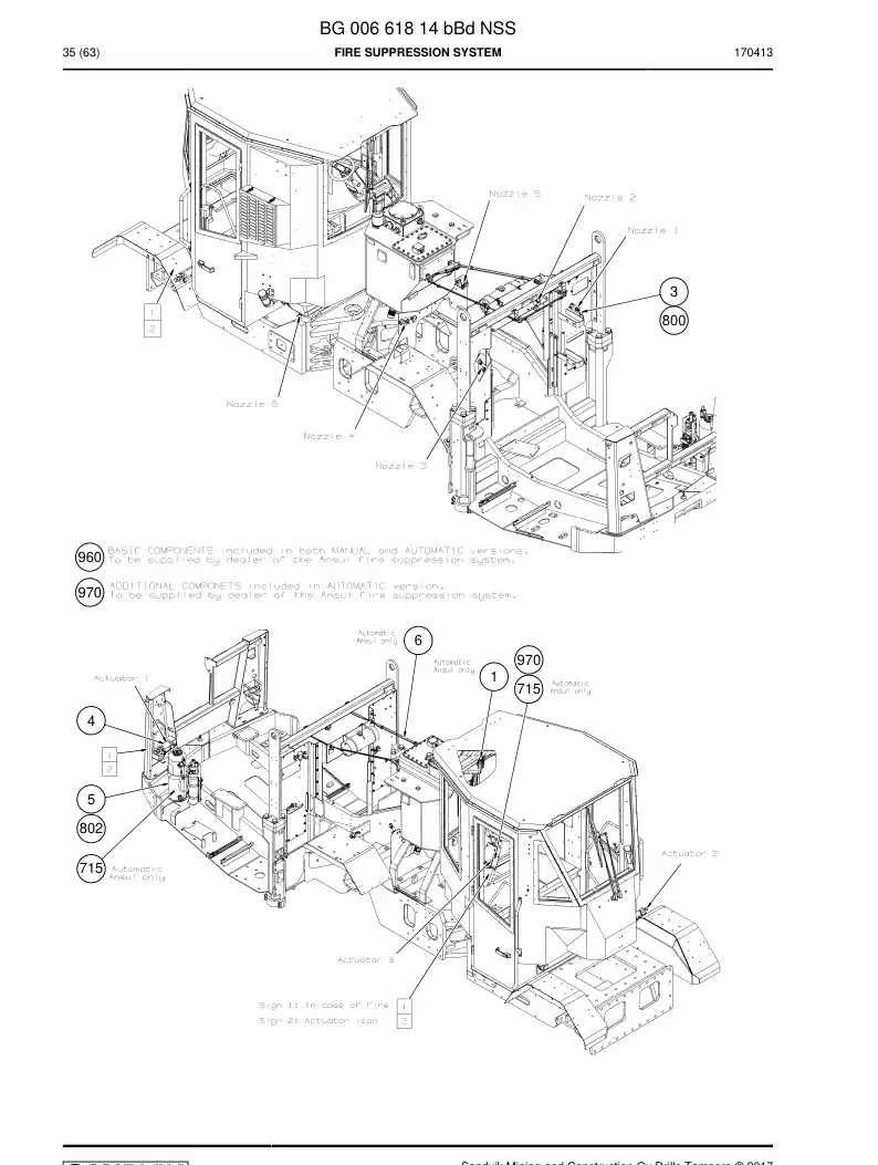BG00661814b BG 006 618 14b Fire Suppression System - Sandvik Technical Drawing