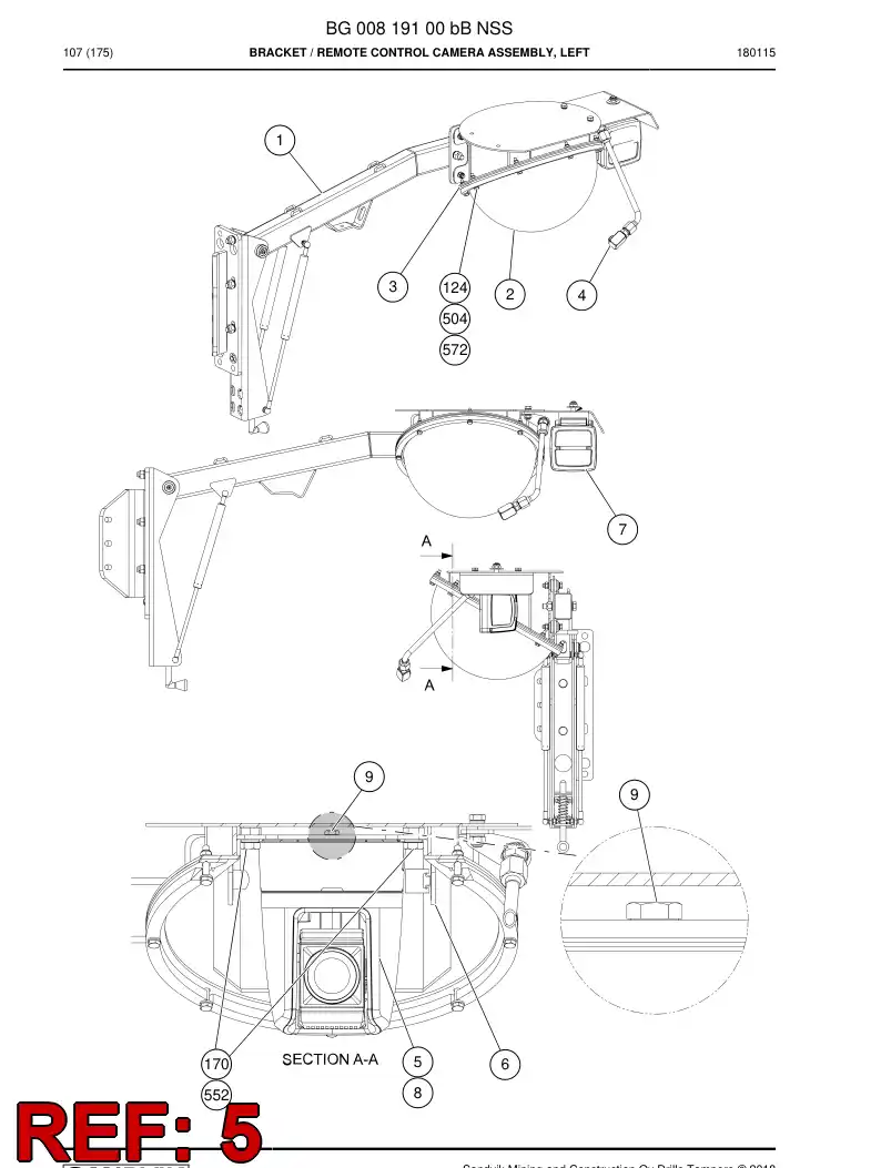 BG00661818a BG 006 618 18a Camera - Sandvik Technical Drawing