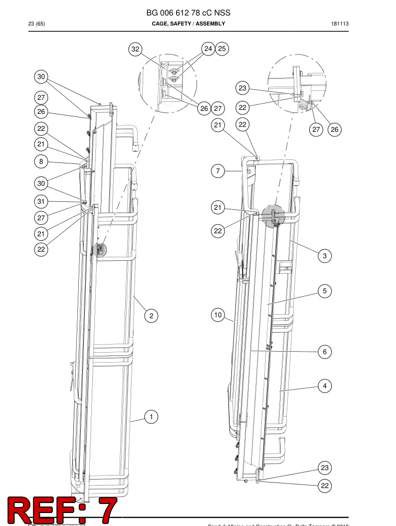 BG00662340b BG 006 623 40b Support - Sandvik Technical Drawing