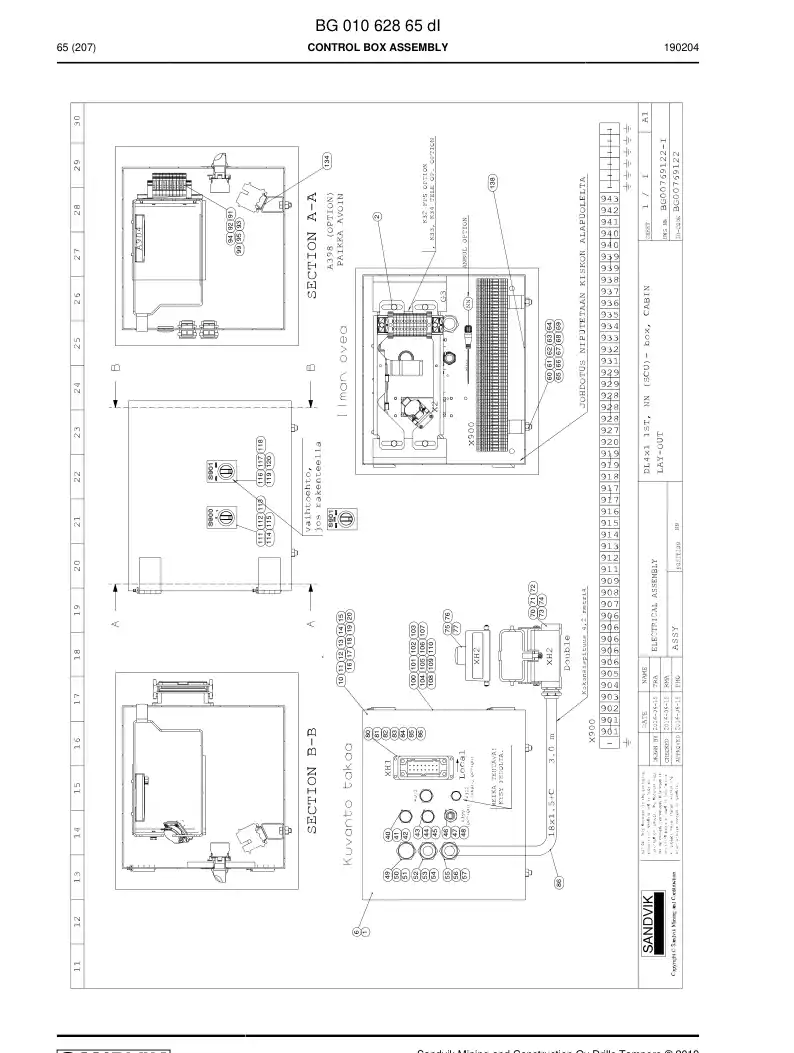 BG00662464a BG 006 624 64a SOPORTE - Sandvik Technical Drawing