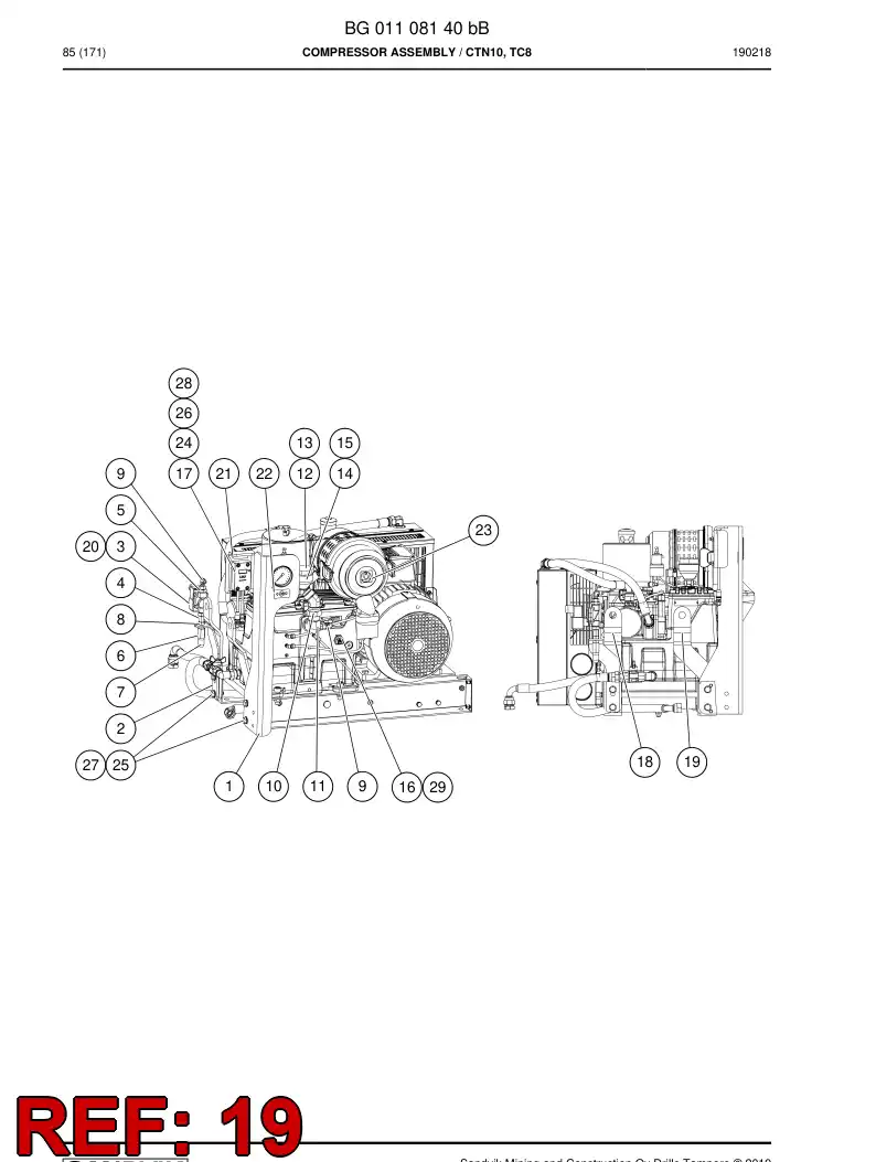 BG00662855a BG 006 628 55a Lifting Equipment - Sandvik Technical Drawing