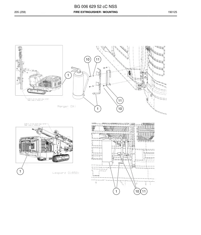 BG00662952c BG 006 629 52c Fire Extinguisher - Sandvik Technical Drawing