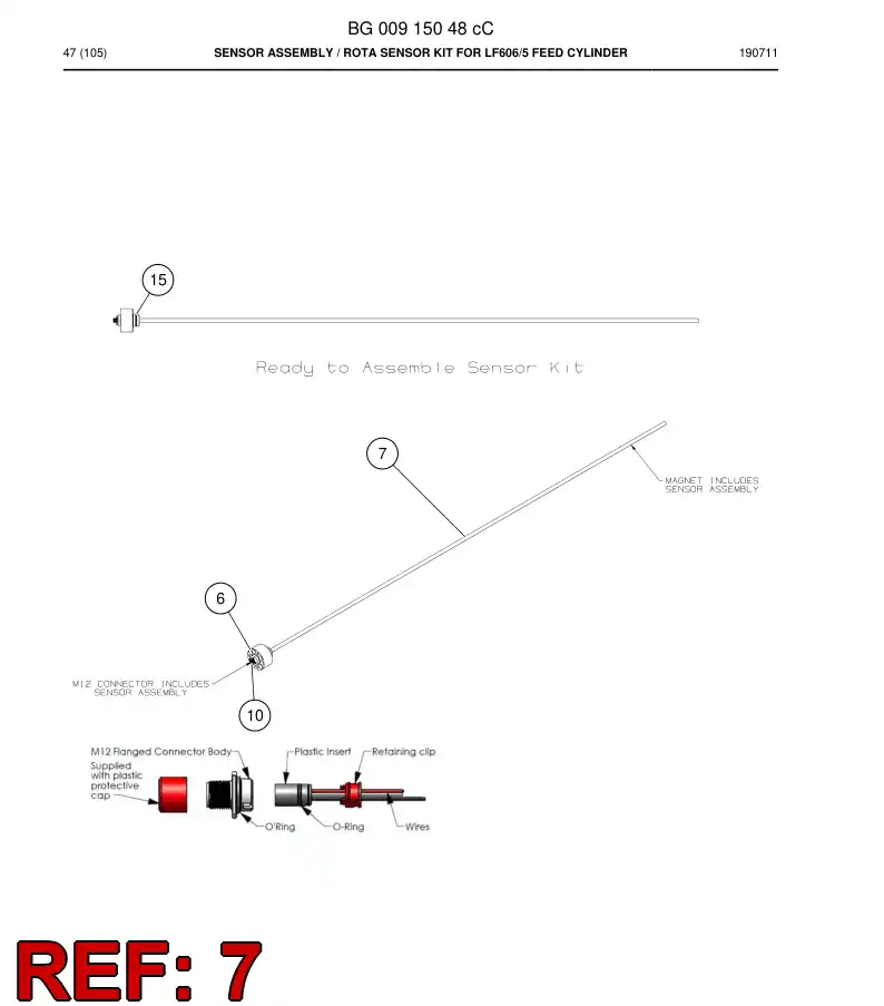 BG00663038a BG 006 630 38a Sensor - Sandvik Technical Drawing