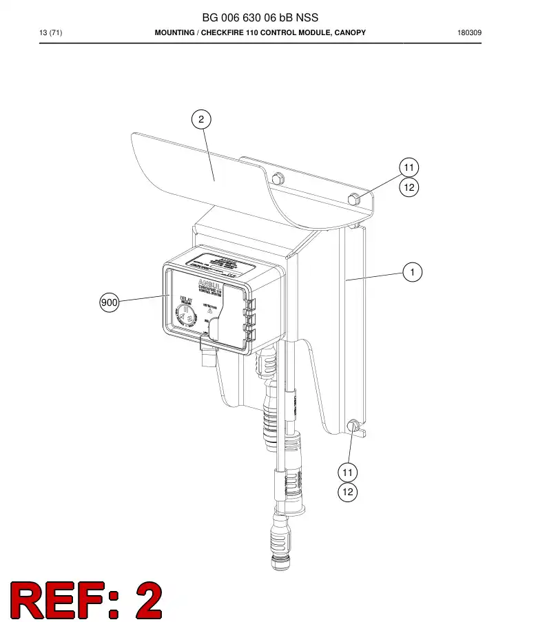 BG00663834b BG 006 638 34b Cover, Plastic - Sandvik Technical Drawing