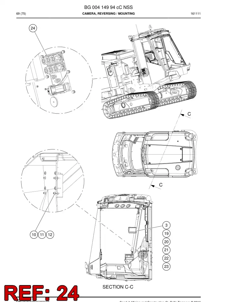 BG00663942a BG 006 639 42a Electrical Assembly - Sandvik Technical Drawing