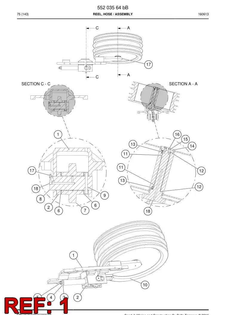 BG00664640a BG 006 646 40a Frame - Sandvik Technical Drawing