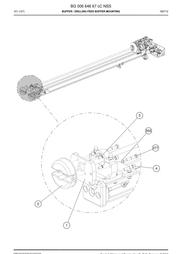 BG00664667c BG 006 646 67c Buffer - Sandvik Technical Drawing