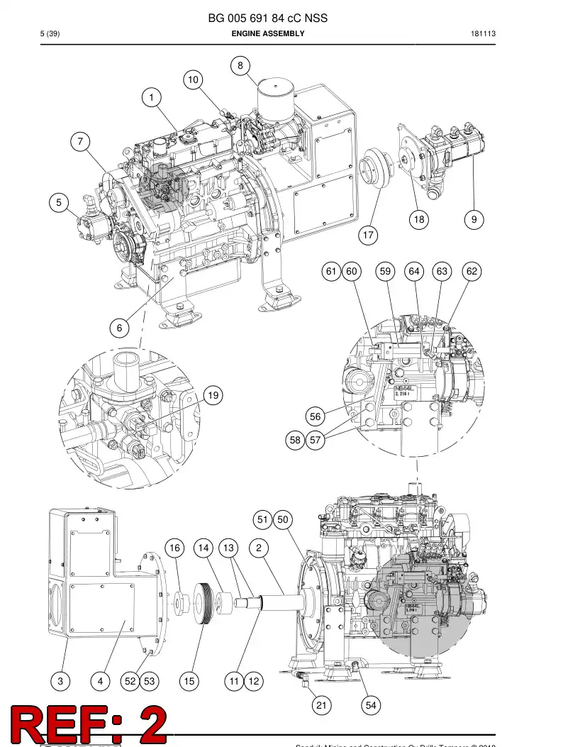 BG00665898a BG 006 658 98a Shaft - Sandvik Technical Drawing