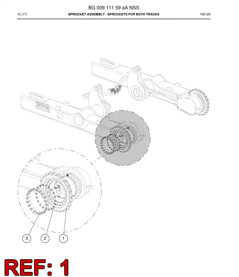 BG00666381a BG 006 663 81a Sprocket - Sandvik Technical Drawing