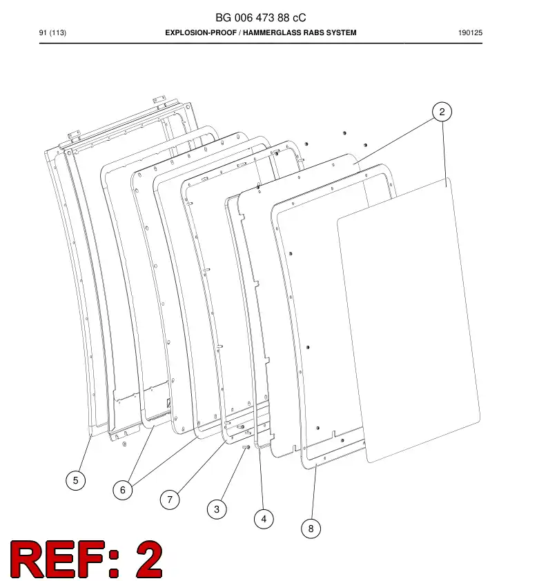 BG00666885b BG 006 668 85b Glass - Sandvik Technical Drawing