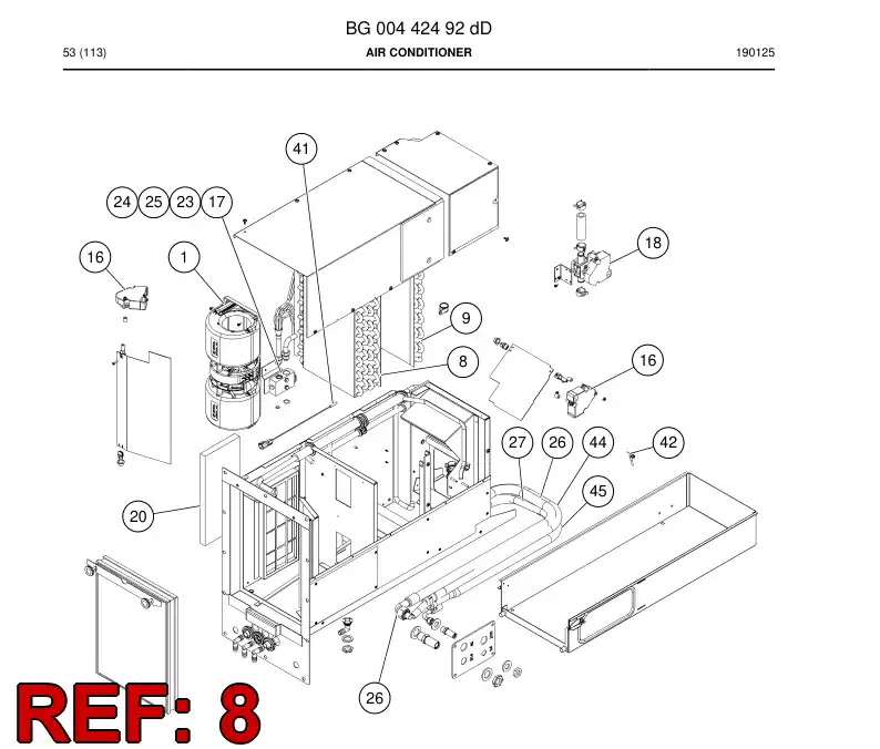 BG00667057a BG 006 670 57a Evaporator - Sandvik Technical Drawing