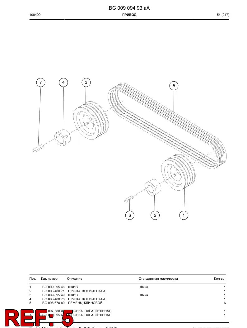 BG00667089a BG 006 670 89a Belt, V - Sandvik Technical Drawing