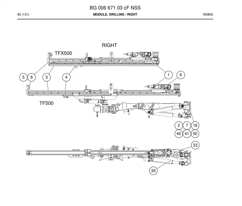 BG00667103c BG 006 671 03c Module, Drilling - Sandvik Technical Drawing