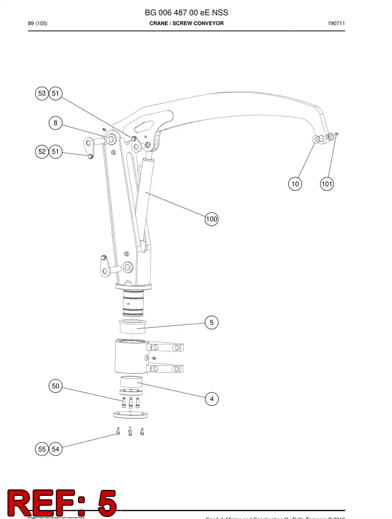 BG00667119a BG 006 671 19a Bushing, Bearing - Sandvik Technical Drawing